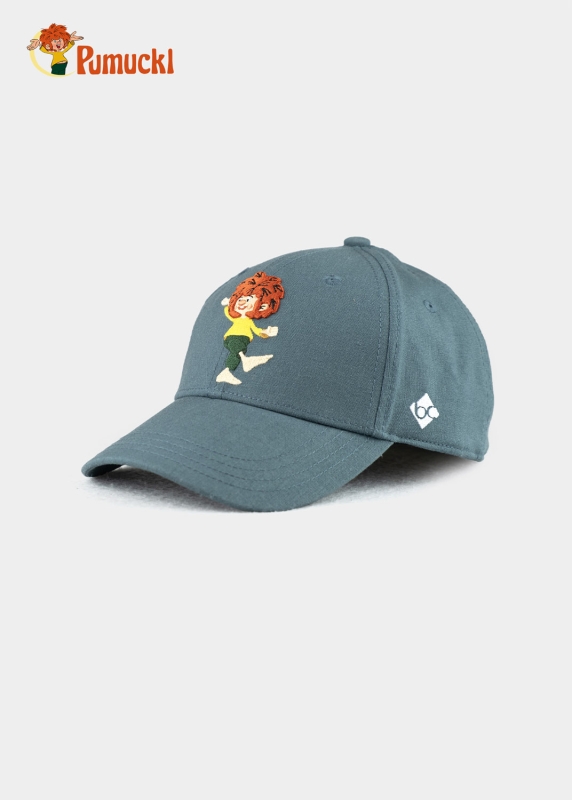 Cap "Pumuckl tanzt" - graublau (Kinder)